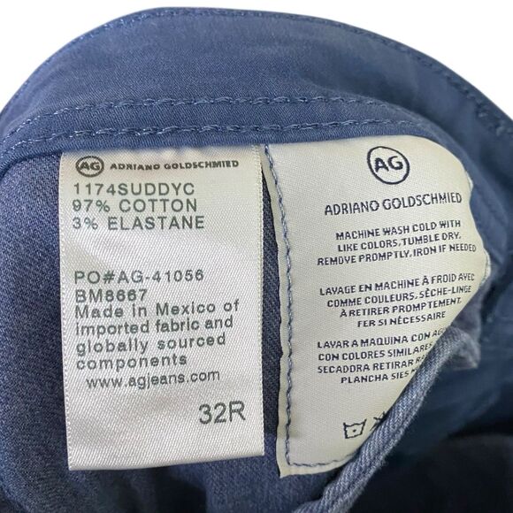 AG Jeans Adriano Goldschmied Pants Men 33x35 Blue Graduate Tailored (Tag 32) NEW - Picture 9 of 10